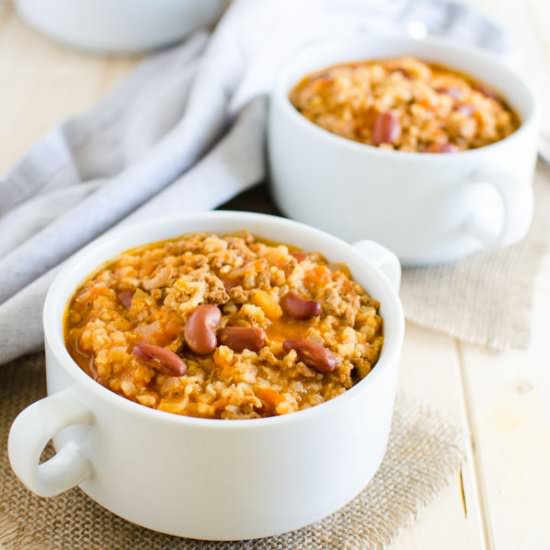 Easy Turkey Chili With Brown Rice
