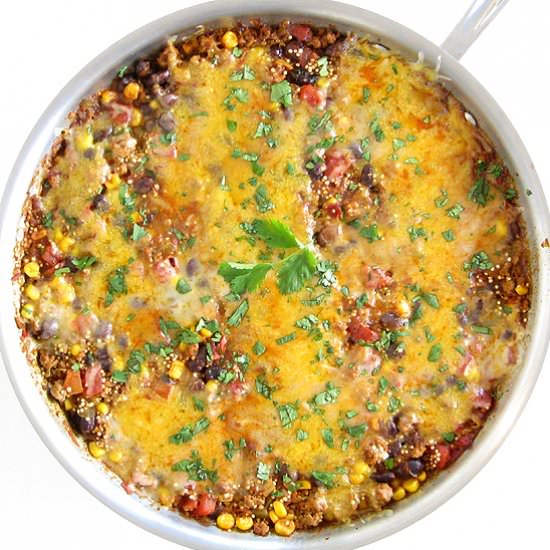 Turkey Quinoa Taco Casserole