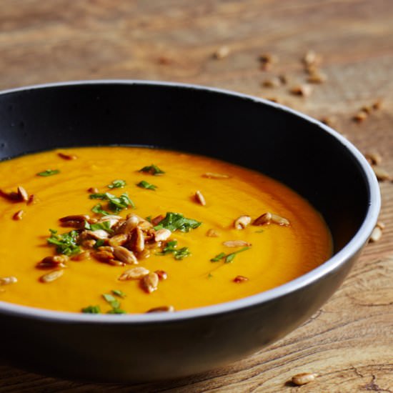 Carrot Soup with Ginger and Coconut