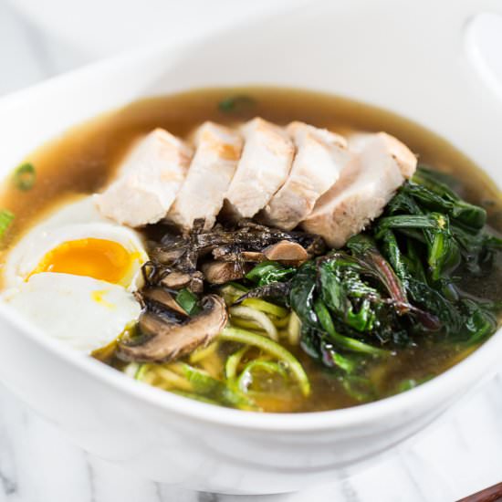 Chicken Zucchini Noodle Ramen