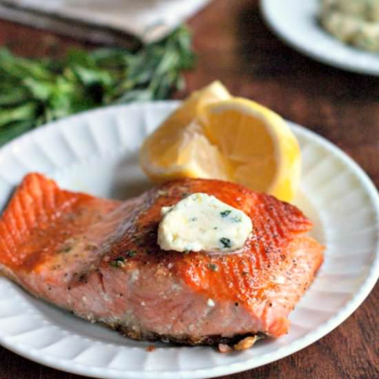 Salmon with Lemon Herb Butter