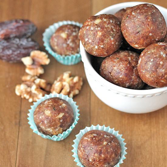 Walnut Coconut Hemp Seed Bites
