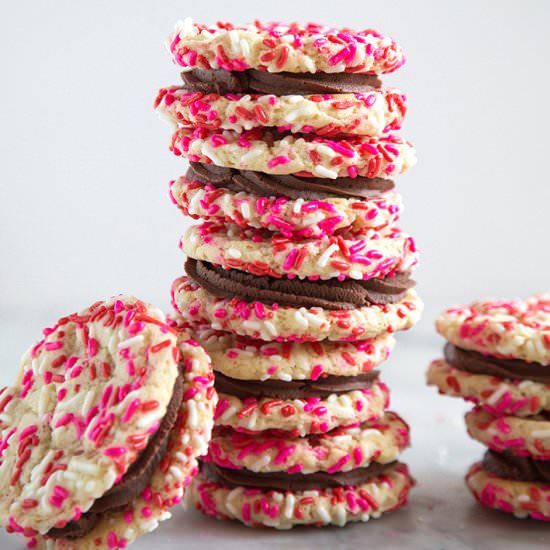 Confetti Cookie Sandwiches