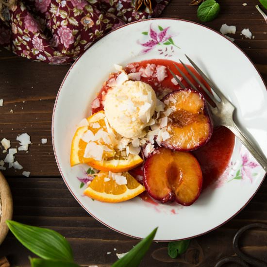 Honey Roasted Plums