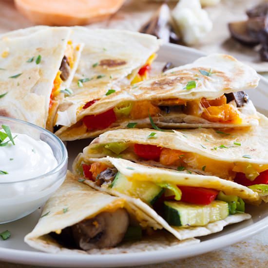 Roasted Veggie Quesadillas