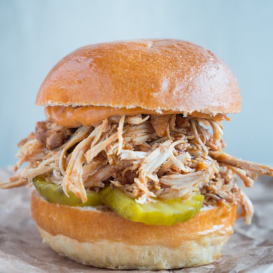 BBQ Pulled Chicken Sliders