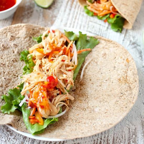Sweet Chili Chicken Wraps