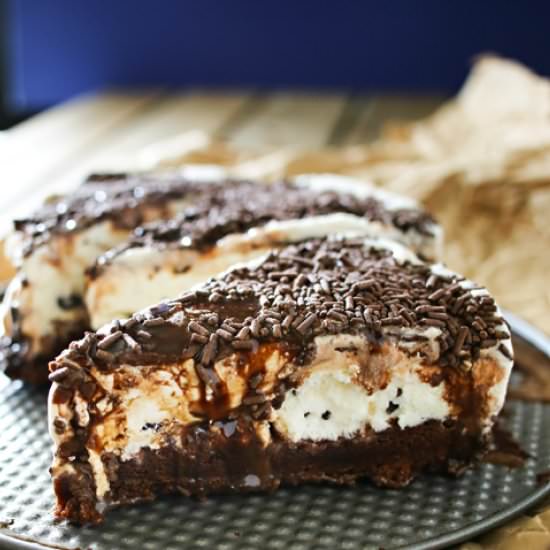 Mint Brownie Ice Cream Cake