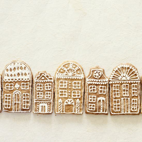Gingerbread Row House Cookies