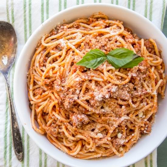 Easy Meaty Spaghetti