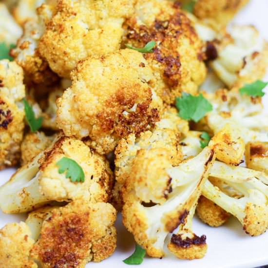 Curry Roasted Cauliflower