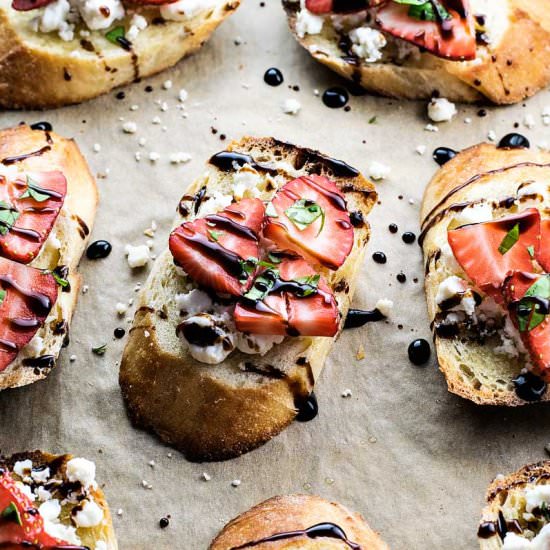 Strawberry and Goat Cheese Bruschetta