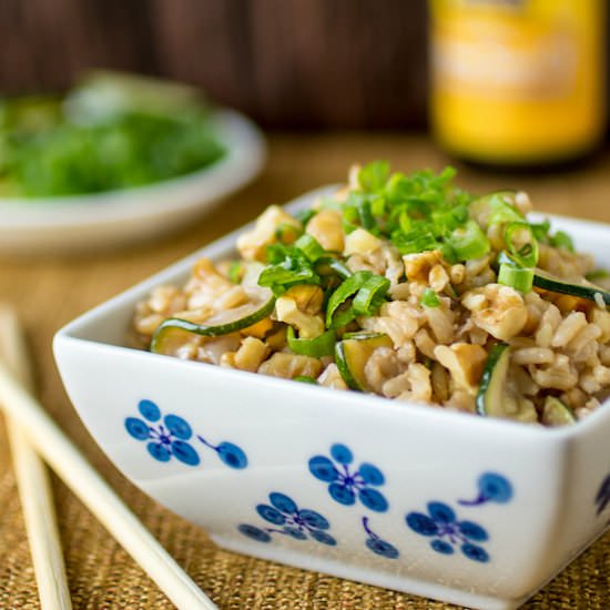 Zucchini Walnut Fried Rice