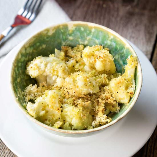Gratinéed Cauliflower with Pesto