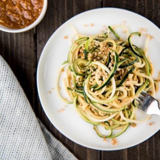 1 Minute Satay Zoodles