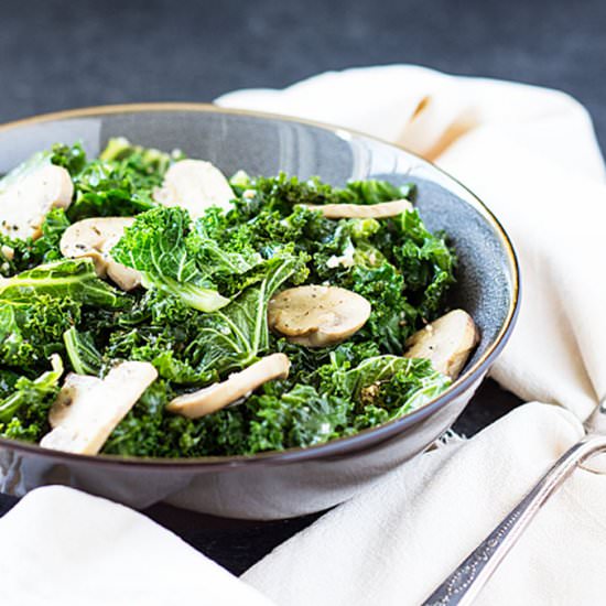 Sauteed Kale and Mushrooms