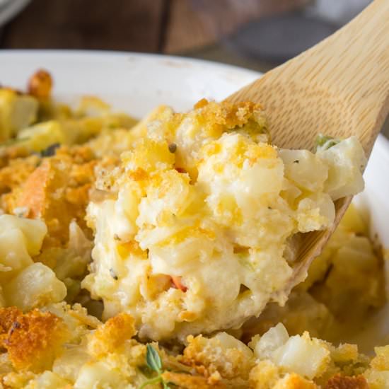 Cheesy Chicken Potato Casserole
