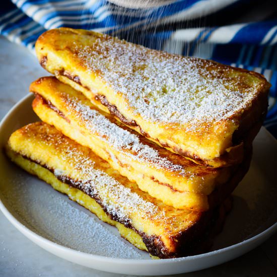 Nutella Cream Cheese French Toast