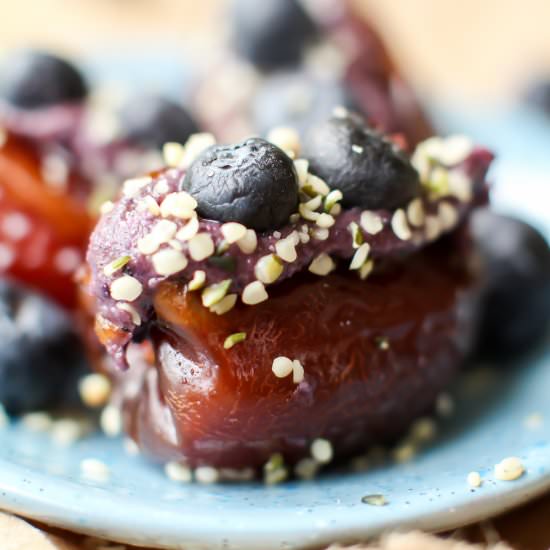 Blueberry Vanilla Stuffed Dates