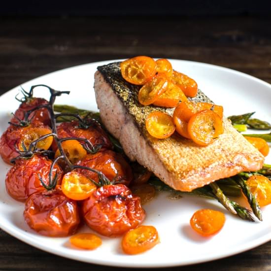 Pan Fried Salmon with Kumquats