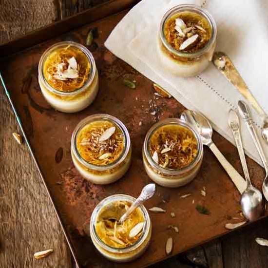 Cardamom-Vermicelli Pots de Creme
