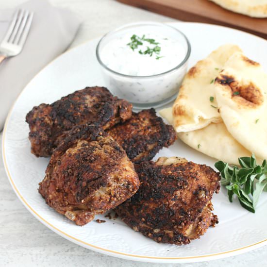 Moroccan Chicken with Yogurt Sauce