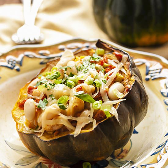 Chorizo Stuffed Acorn Squash