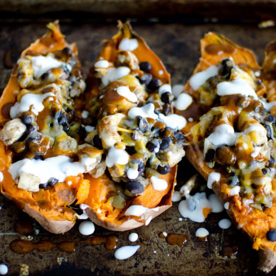 Enchilada Stuffed Sweet Potatoes