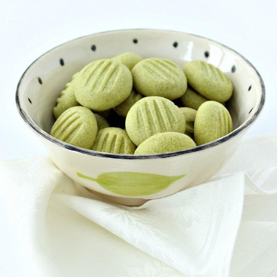 Matcha Tea Shortbread Cookies