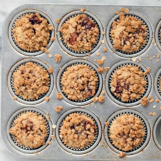 Peanut Butter Streusel Muffins