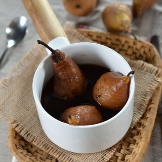 Poached Pear in Earl Grey Tea