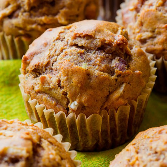 Whole Wheat Apple Muffins