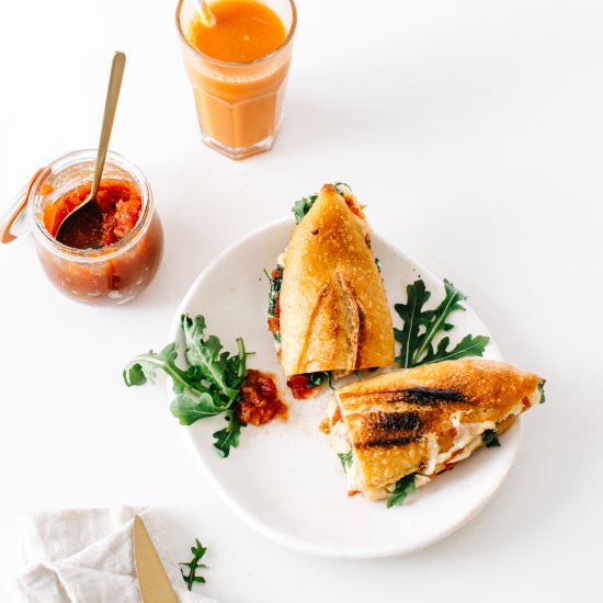Tomato Jam Cheddar Grilled Cheese