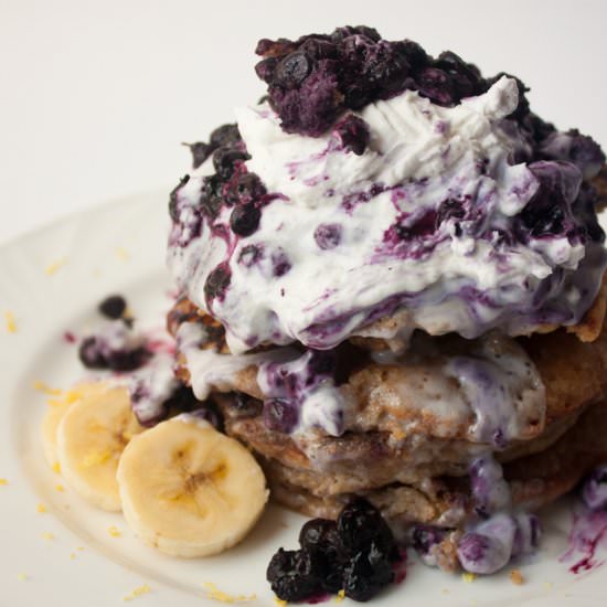 Fluffy Pancakes with Coconut Whip