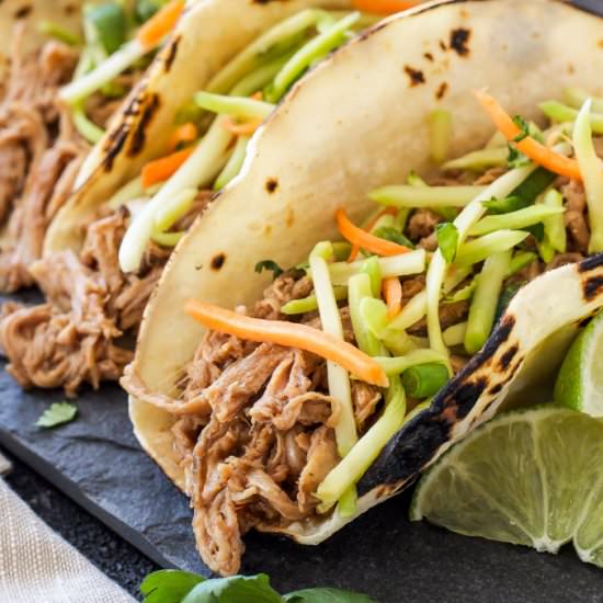 Slow Cooker Korean Pork Tacos