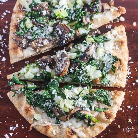 Baby Bok Choy Mushroom Pizza