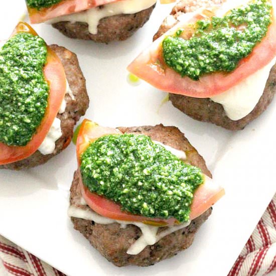 Caprese Turkey Burgers