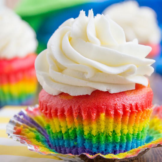 Rainbow Cupcakes