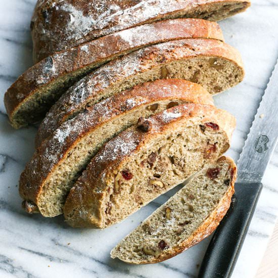 Walnut and Cranberry Bread