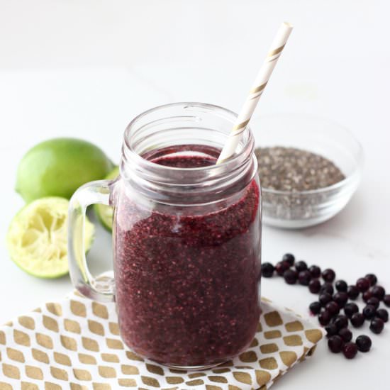 Wild Blueberry Limeade Smoothie