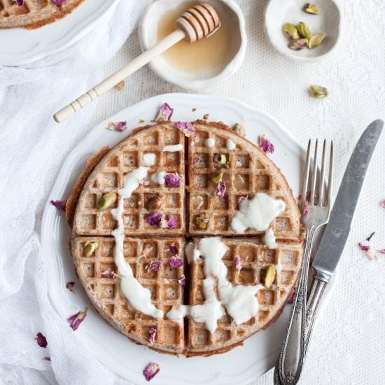Vegan Sourdough Spelt Waffles
