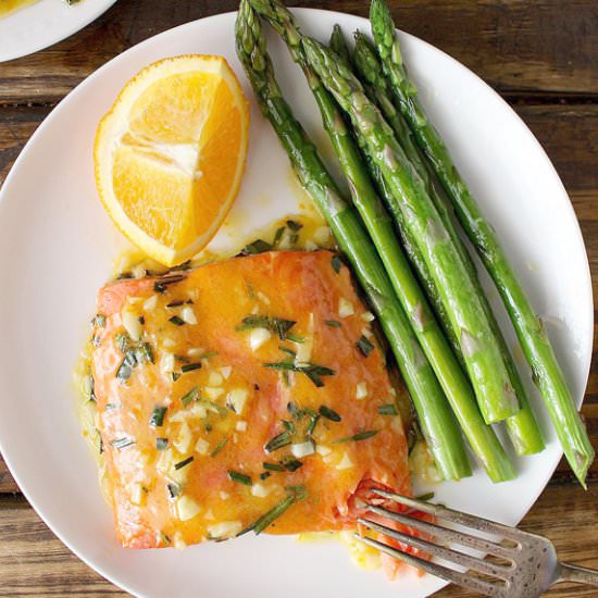 Garlic Orange Glazed Salmon
