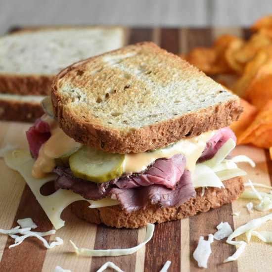 Roast Beef Reuben Sandwich