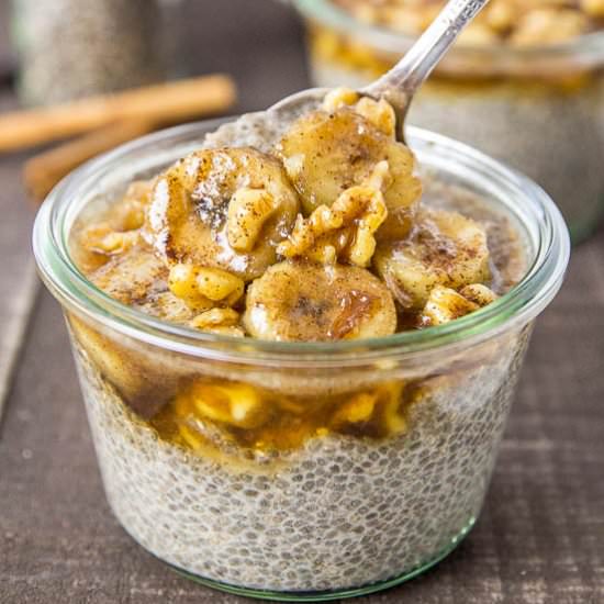 Chia Seed Pudding & Bananas Foster