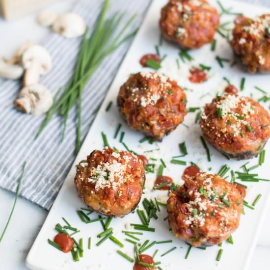 Pizza Stuffed Mushrooms