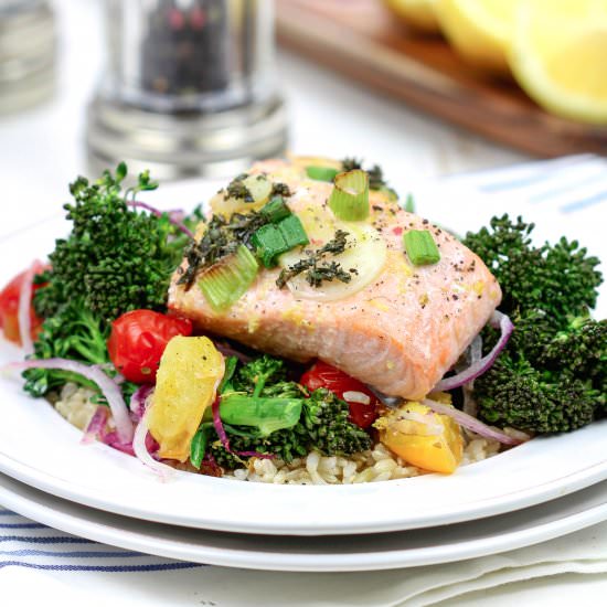 Lemon Herb Salmon El Papillote