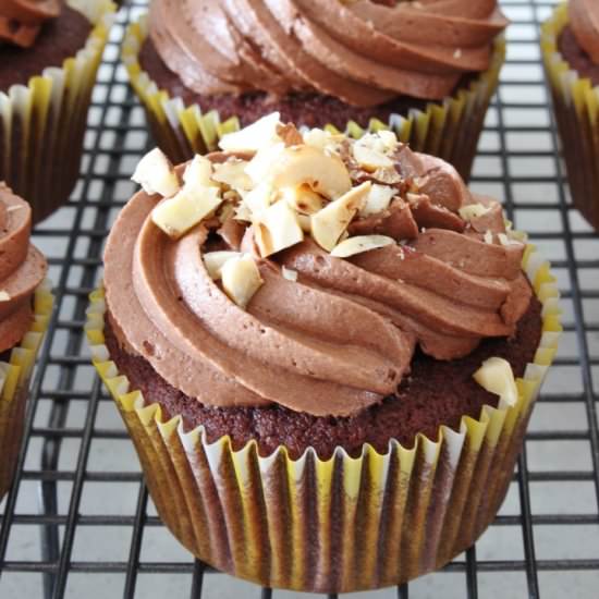 Chocolate Hazelnut Cupcakes {gf}