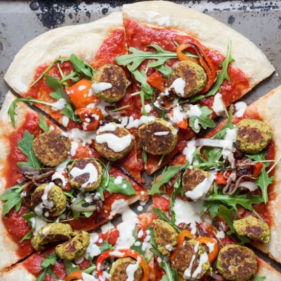 Vegan Falafel Pizza