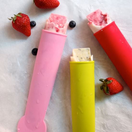 Healthy Fruit and Yoghurt Popcicles