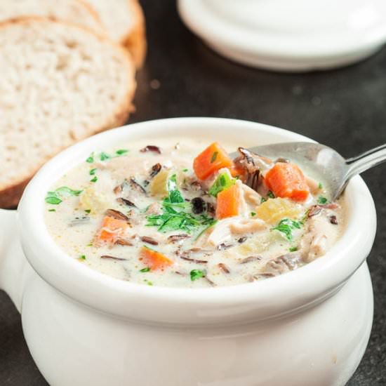 creamy chicken wild rice soup